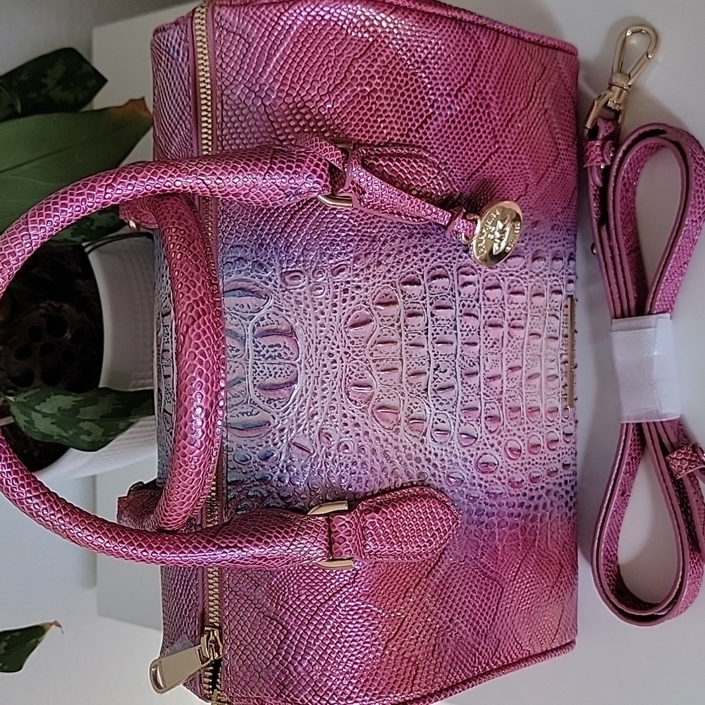 NWT🫦 BRAHMIN Sundial Collection Stacey Multi Top Zip Satchel Bag - Picture 7 of 16